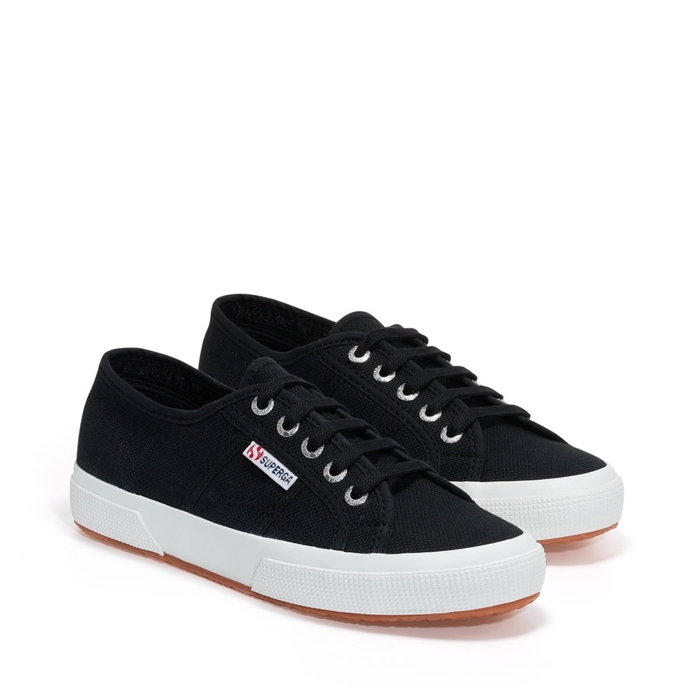 Superga 2750 Cotu Classic Black Canvas Sneakers Women’s 10.5 Italian Minimalist